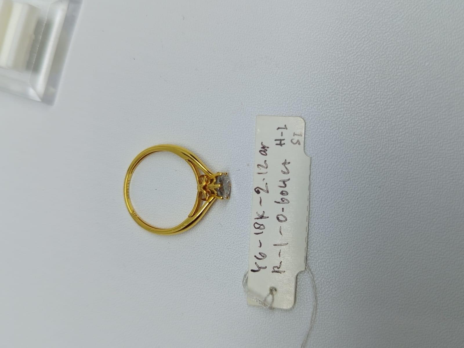 YG 18k - 2,12 gr R - 1 - 0-604 u - H-1, S1 - Image 2